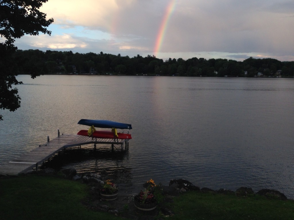 berkshires lake house rainbow