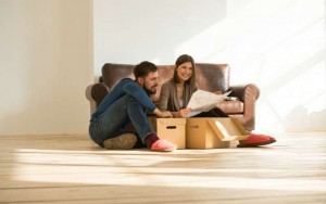 new home checklist: couple moving into new house