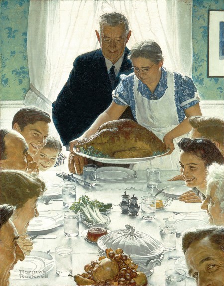 Norman Rockwell's Freedom From Want via Denver Library