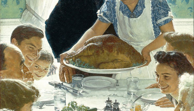 Norman Rockwell's Freedom From Want via Denver Library