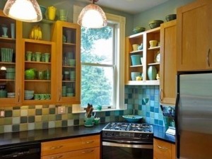 remodeled kitchen open shelving