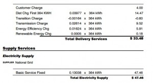 electricity supply vs delivery charges