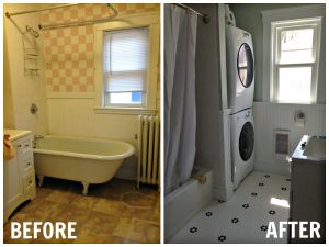 bathroom remodel before and after photo