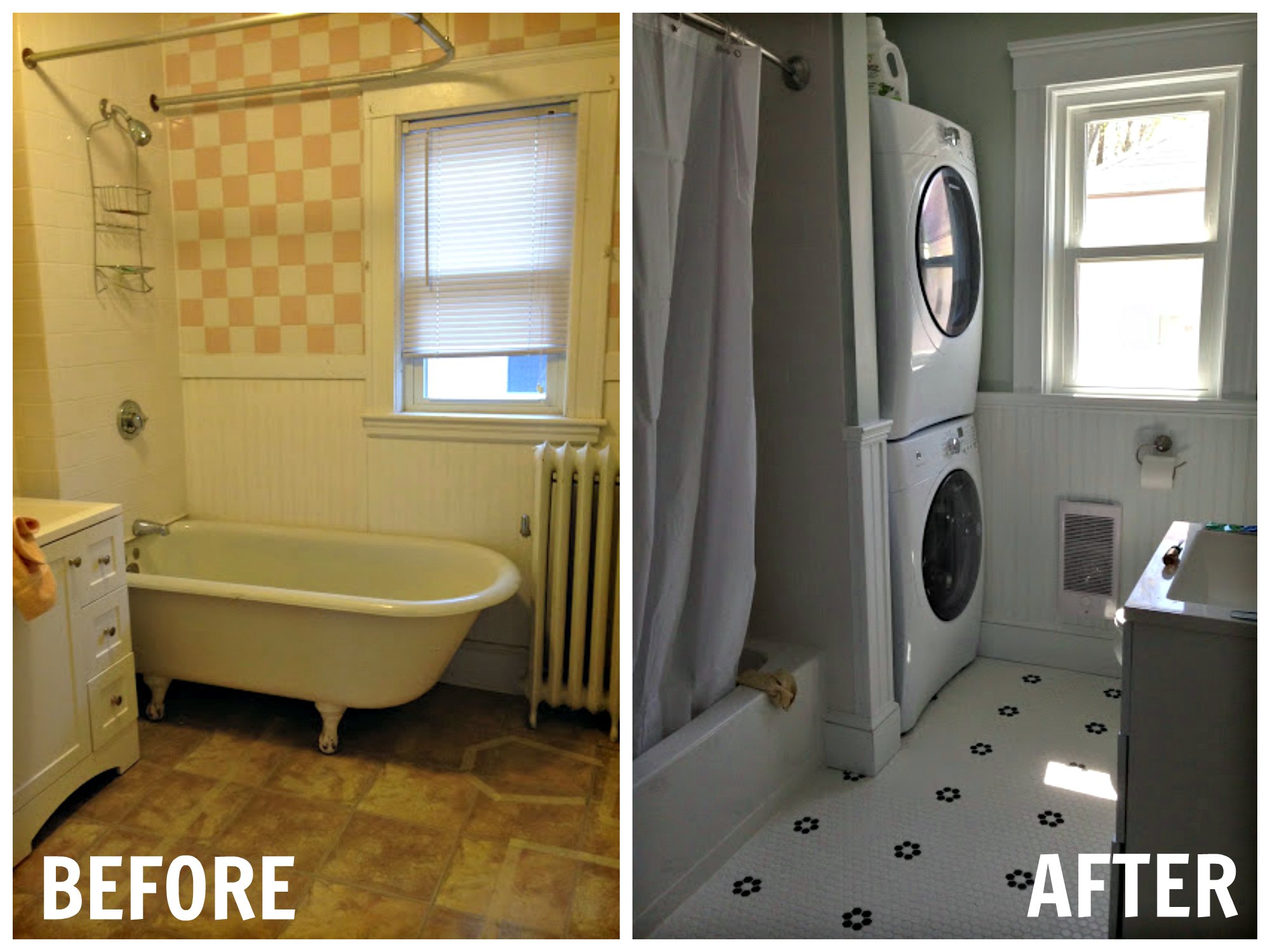 bathroom remodel before and after photo
