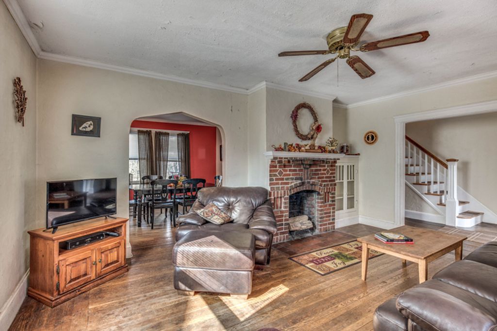 fireplace in living room