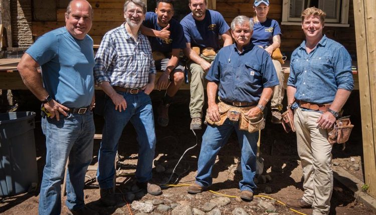 this old house cast crew including tom silva and kevin o'connor at right