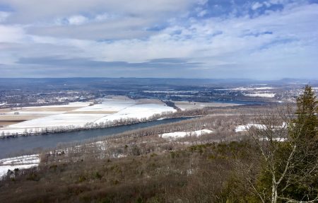 view from the summit of Mount Holyoke in Western Massachusetts