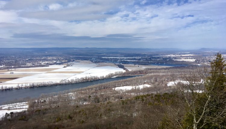 view from the summit of Mount Holyoke in Western Massachusetts