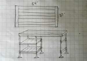 diy desk plan sketch