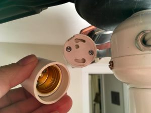 two prong light bulb adapter GU24 to E27 light bulb adapter