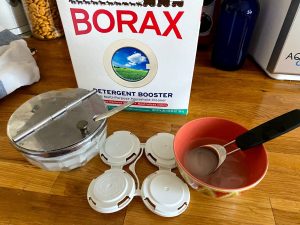 making homemade ant traps with borax and sugar