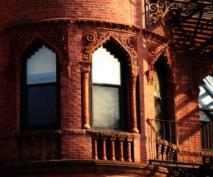 Newbury Street brick brownstone in Bostons Back Bay