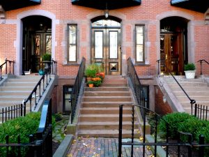 marlborough st brownstones in bostons back bay