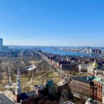 aerial view of beacon hill and back bay in boston