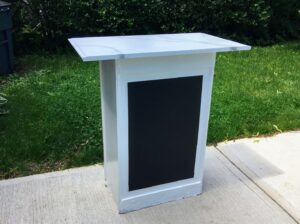 diy lemonade stand with painted chalkboard