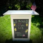 diy lemonade stand with bistro style chalkboard
