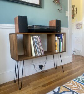 diy record player stand